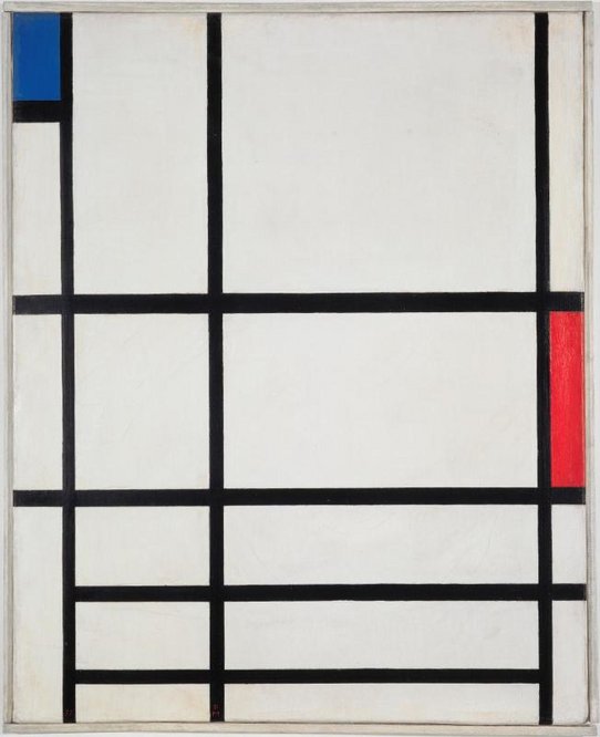 Piet Mondrian, Composition en rouge bleu et blanc II, 1937 