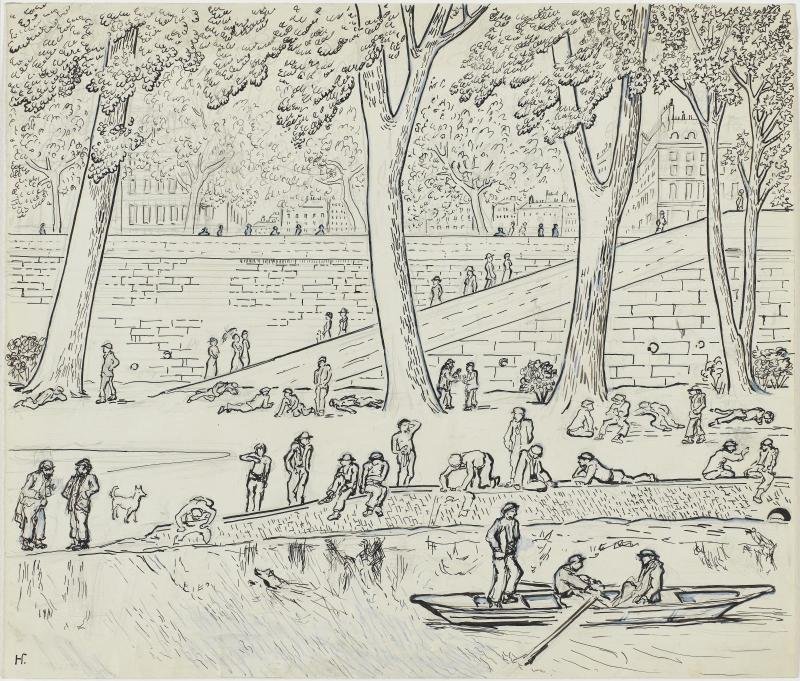 Natalia Gontcharova, « Un rayon de soleil sur les bords de la Seine », 1932 - repro oeuvre