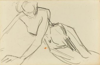 Femme nue couchée sur un lit - Centre Pompidou