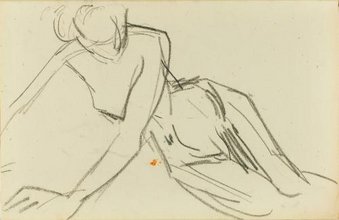 Femme nue couchée sur un lit - Centre Pompidou