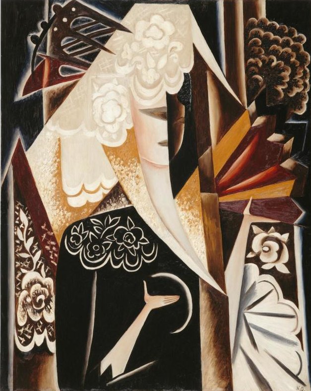 Natalia Gontcharova, « L'Espagnole à l’éventail », vers 1920 - repro oeuvre