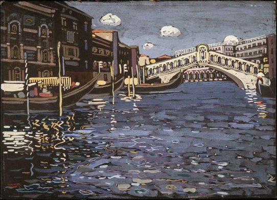 Vassily Kandinsky, Errinnerung an Venedig 4 (Ponte Rialto)
(Souvenir de Venise 4 (Pont du Rialto)) [1904] 