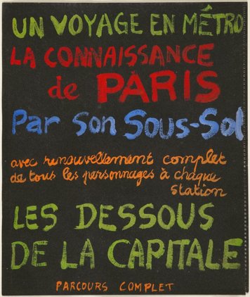 Jean Dubuffet, Planche de titre "Un voyage en métro" mars 1943 