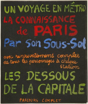Jean Dubuffet, Planche de titre "Un voyage en métro" mars 1943